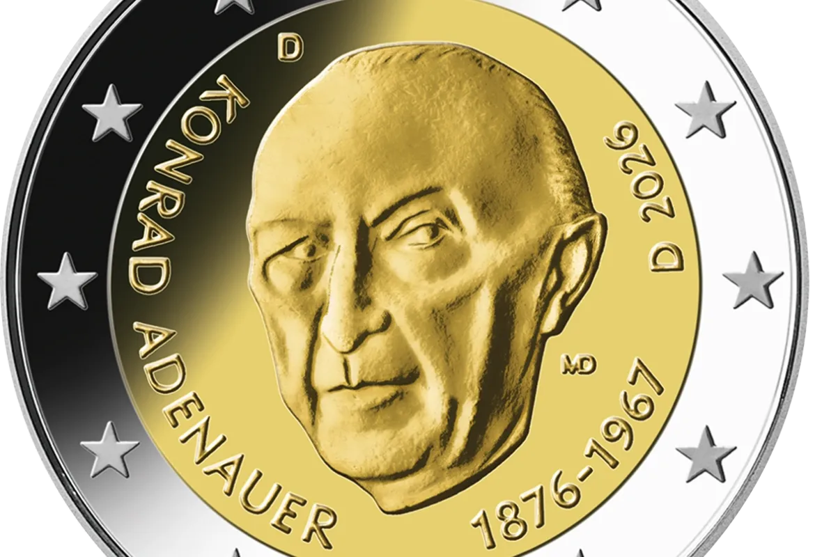Allemagne 2026, 150 ans de la naissance de Konrad Adenauer ©Münze Deutschland 