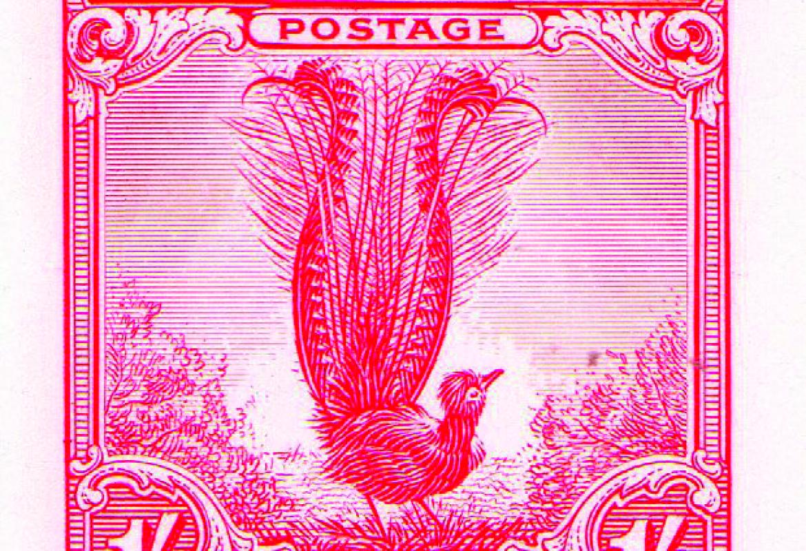 3. Cette reproduction provient de la matrice originale de Frank D. Manley conservée dans les archives de la Note Printing Branch Reserve Bank of Australia. (Illustration d’une plaquette philatélique de l’Australian Philatelic Federation, 1991, imprimée par E. Whithead - Printers. Melbourne)